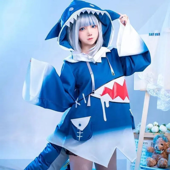 Hololive Gawr Gura Shark Cosplay - Complete Set with Tail - for just $27.99! 
