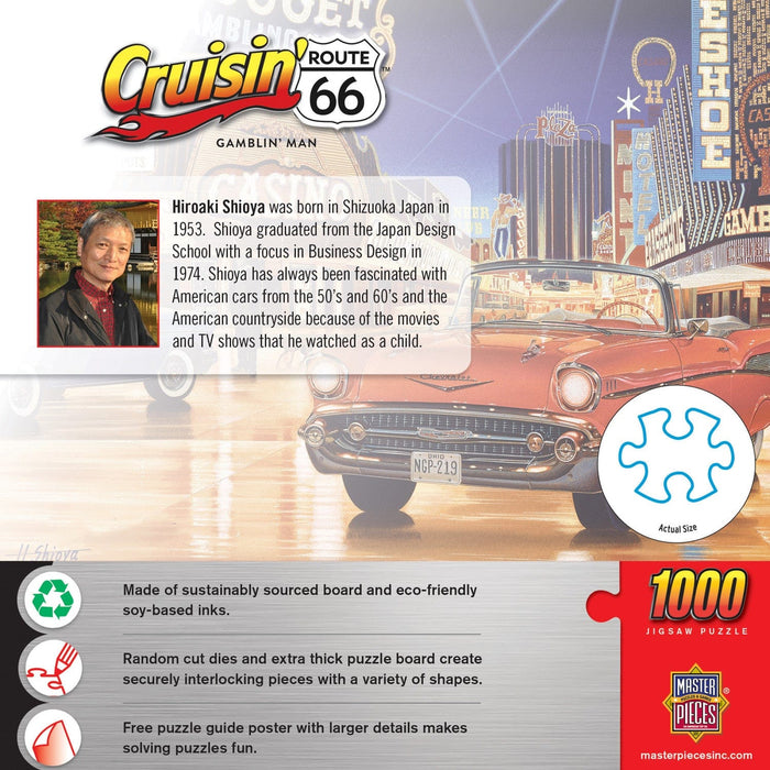 Cruisin' Route 66 - Gamblin' Man 1000 Piece Jigsaw Puzzle - for just $16.99! 