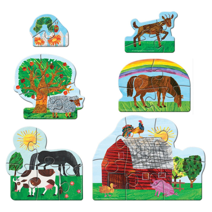 Eric Carle - Farm Life 6-Pack Mini Shaped Jigsaw Puzzles - for just $12.99! 