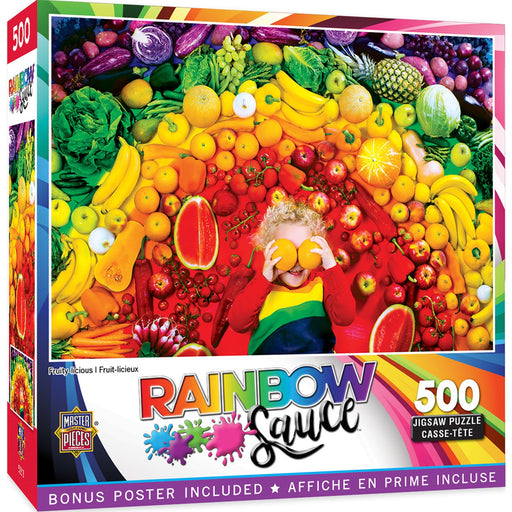 Rainbow Sauce - Fruity-licious 500 Piece Jigsaw Puzzle - Just $9.99! Shop now at Retro Gaming of Denver