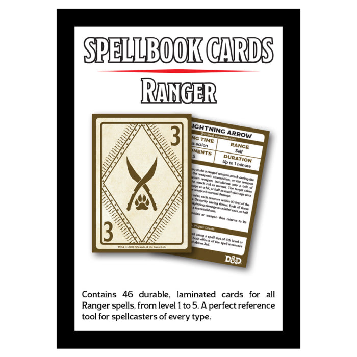 D&D Spellbook Cards: Ranger Deck - for just $6.99! 