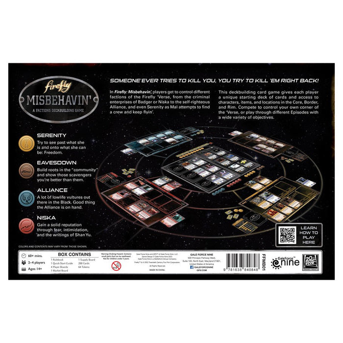 Firefly Misbehavin': A Factions Deckbuilding Game - for just $65! 