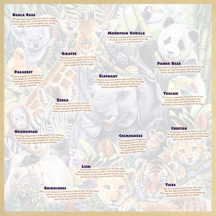 Wood Fun Facts - Safari Friends 48 Piece Wood Jigsaw Puzzle - Just $12.99! Shop now at Retro Gaming of Denver