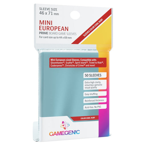 GameGenic PRIME Mini European-Sized Sleeves 46 x 71 mm - Ruby - Just $3.49! Shop now at Retro Gaming of Denver