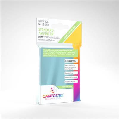 Gamegenic PRIME Sleeves: Standard American (51mm x 91mm) - for just $3.49! 