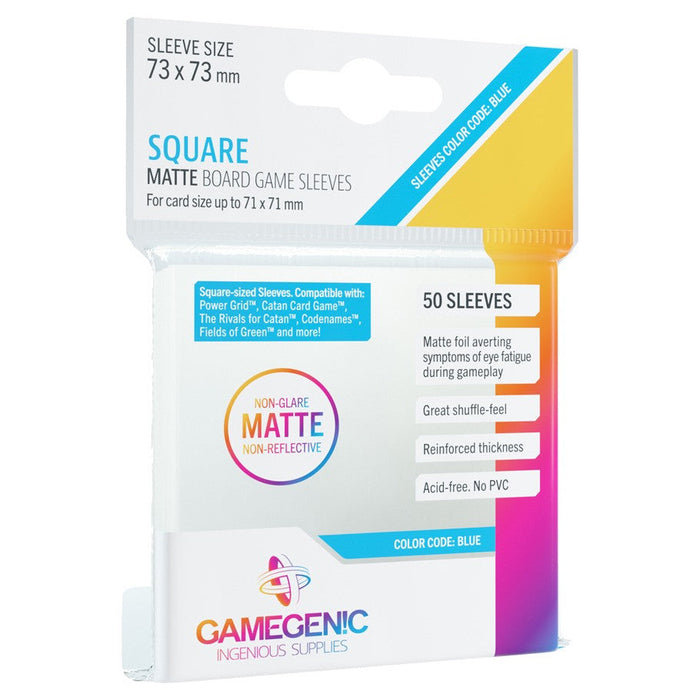 GameGenic MATTE Square-Sized Sleeves 73 x 73 mm - Blue - Just $3.99! Shop now at Retro Gaming of Denver