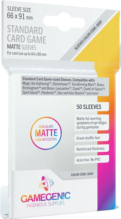 Gamegenic MATTE Sleeves: Standard Card Game (66 x 91 mm, 50 pack) - for just $3.99! 