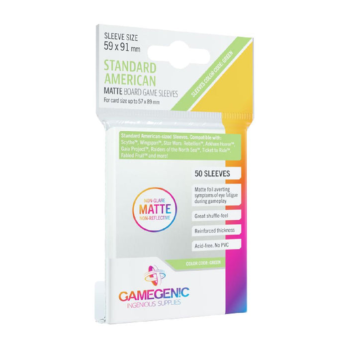 Gamegenic MATTE Sleeves: Standard American (51mm x 91mm) - for just $3.99! 