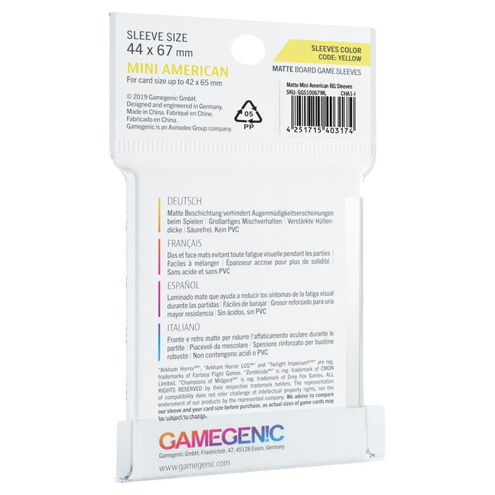 GameGenic MATTE Mini American-Sized Boardgame Sleeves 44 x 67 mm - Just $3.99! Shop now at Retro Gaming of Denver