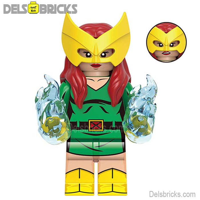 Jean Grey From X-Men '97 green suit Lego Minifigures custom toys (Lego-Compatible Minifigures) - Just $4.99! Shop now at Retro Gaming of Denver