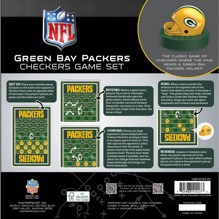 Green Bay Packers Checkers Board Game - for just $19.99! 