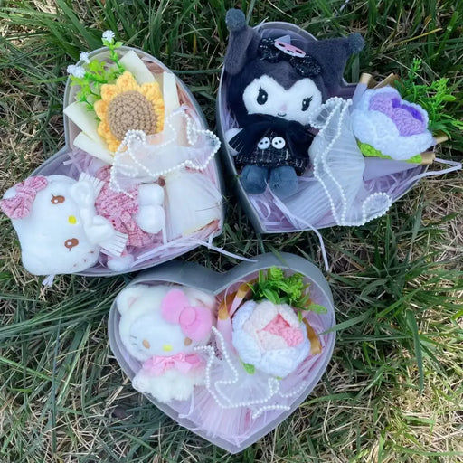 Kawaii Plush Gift Box – Kuromi, My Melody, Hello Kitty Heart Box Gift Set - for just $32.95! 