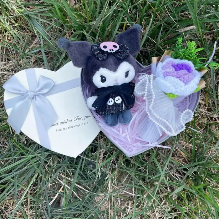 Kawaii Plush Gift Box – Kuromi, My Melody, Hello Kitty Heart Box Gift Set - for just $32.95! 