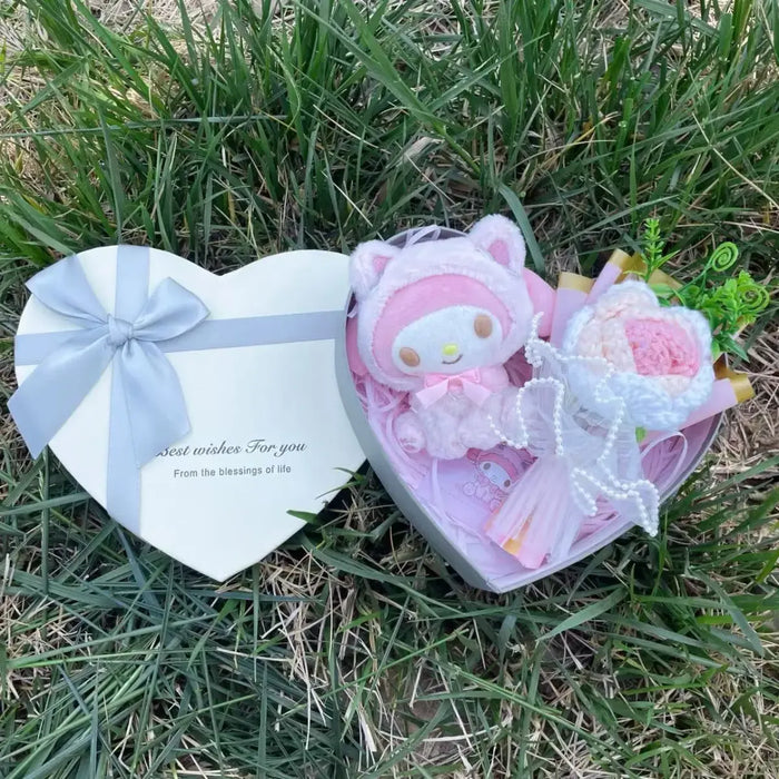Kawaii Plush Gift Box – Kuromi, My Melody, Hello Kitty Heart Box Gift Set - for just $27.95! 
