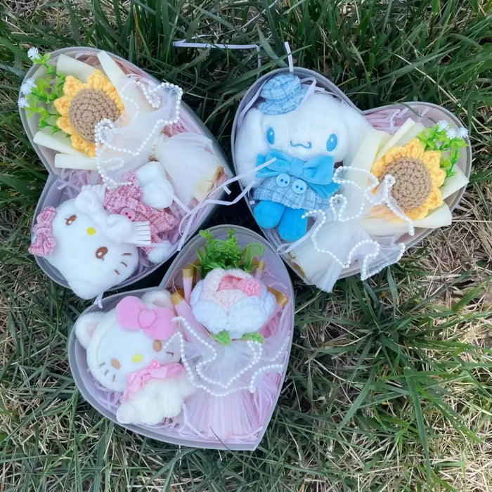 Kawaii Plush Gift Box – Kuromi, My Melody, Hello Kitty Heart Box Gift Set - for just $32.95! 