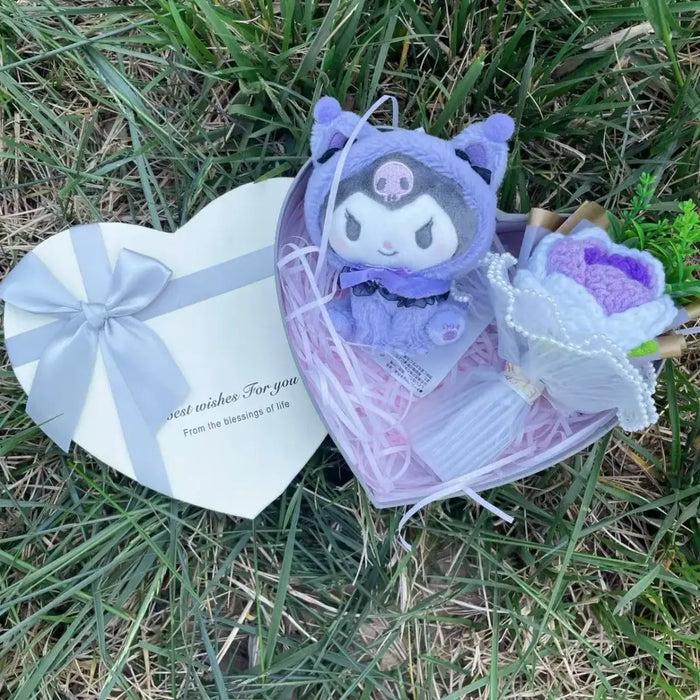 Kawaii Plush Gift Box – Kuromi, My Melody, Hello Kitty Heart Box Gift Set - for just $27.95! 
