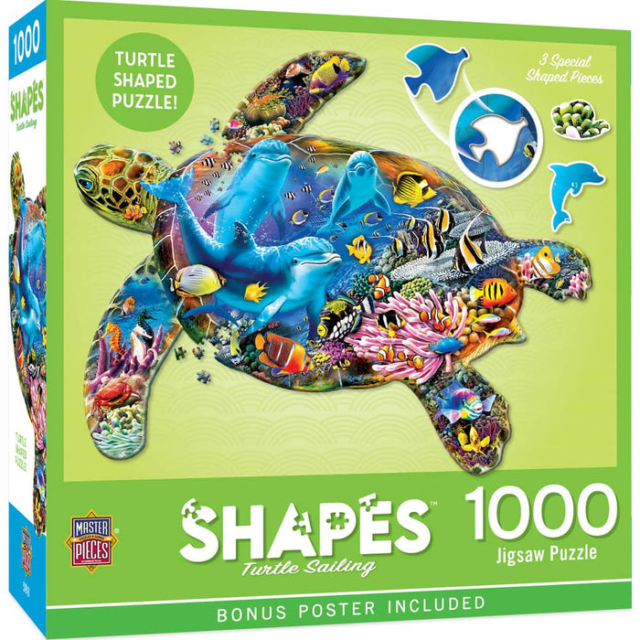 Shapes - Turtle Sailing 1000 Piece Shaped Jigsaw Puzzle - for just $16.99! 