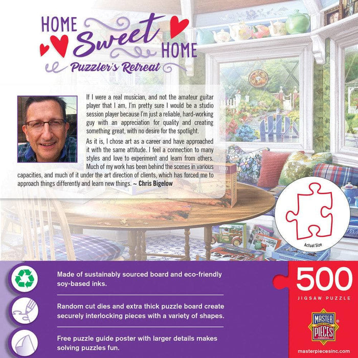 Home Sweet Home - Puzzler's Retreat 500 Piece Jigsaw Puzzle - for just $14.99! 