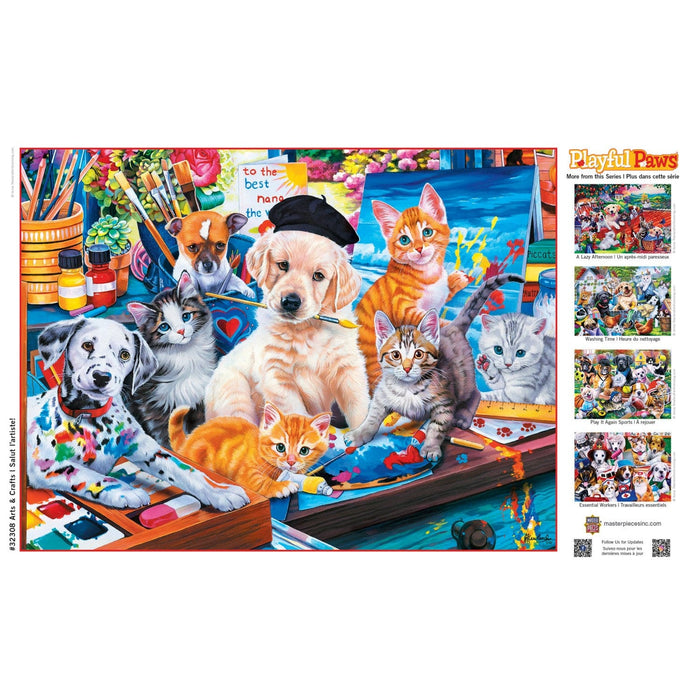 Playful Paws - Arts & Crafts 300 Piece EZ Grip Jigsaw Puzzle - for just $10.99! 