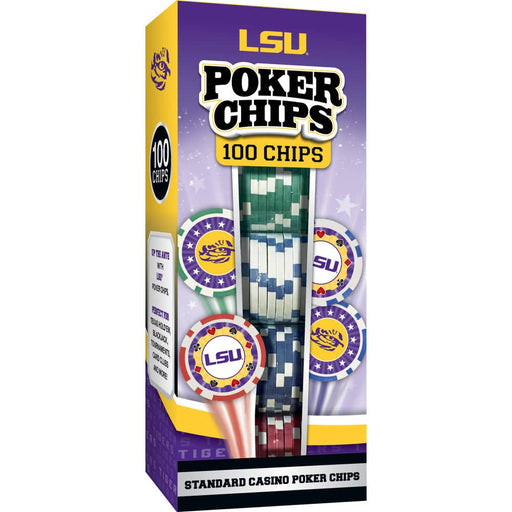 LSU Tigers 100 Piece Poker Chips - for just $29.99! 