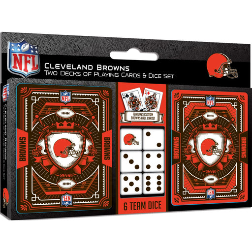 Cleveland Browns - 2-Pack Playing Cards & Dice Set - Premium Dice & Cards Sets - Just $19.99! Shop now at Retro Gaming of Denver