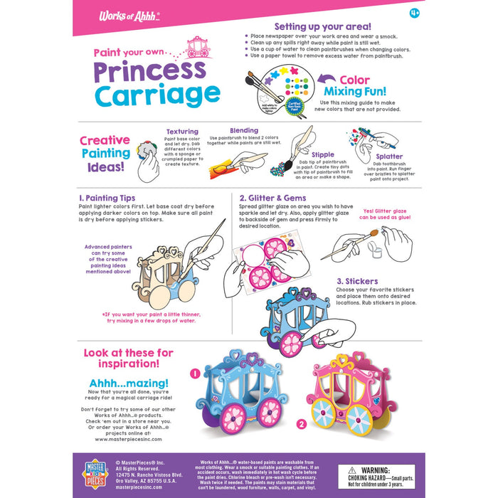 Princess Carriage Wood Craft & Paint Kit - Just $16.99! Shop now at Retro Gaming of Denver