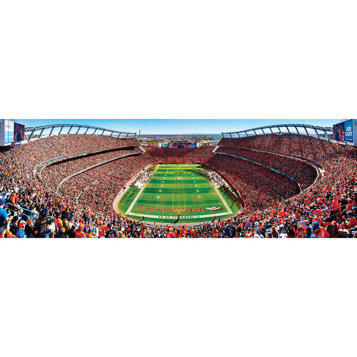 Denver Broncos - 1000 Piece Panoramic Jigsaw Puzzle - End View - Just $19.99! Shop now at Retro Gaming of Denver