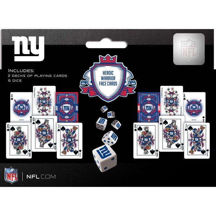 New York Giants - 2-Pack Playing Cards & Dice Set - for just $19.99! 