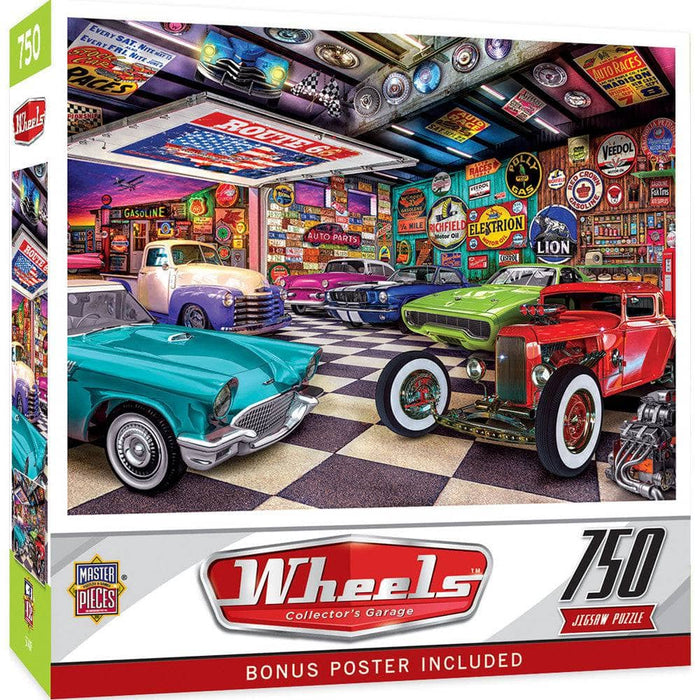 Wheels - Collector's Garage 750 Piece Jigsaw Puzzle - for just $14.99! 