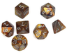 Chessex: Mini Polyhedral Dice set - Lustrous Gold / Silver - for just $5.98! 
