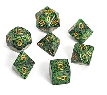 Speckled Polyhedral Golden Recon 7-Die Set - Just $6.50! Shop now at Retro Gaming of Denver