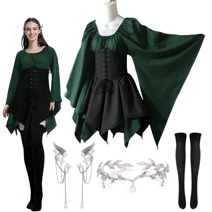 Gothic Elf Corset Dress – Medieval Fairy Lolita Cosplay - for just $64.95! 