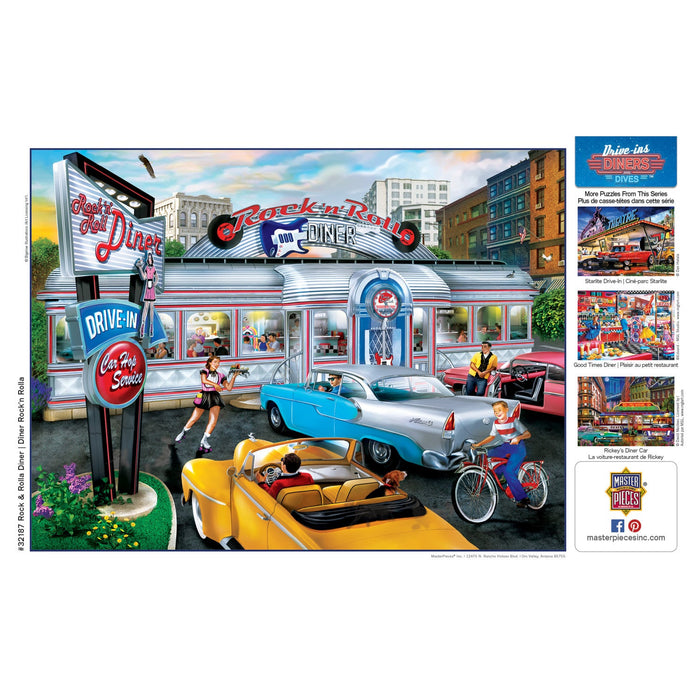 Drive-Ins, Diners & Dives - Rock & Rolla Diner 550 Piece Jigsaw Puzzle - Just $14.99! Shop now at Retro Gaming of Denver