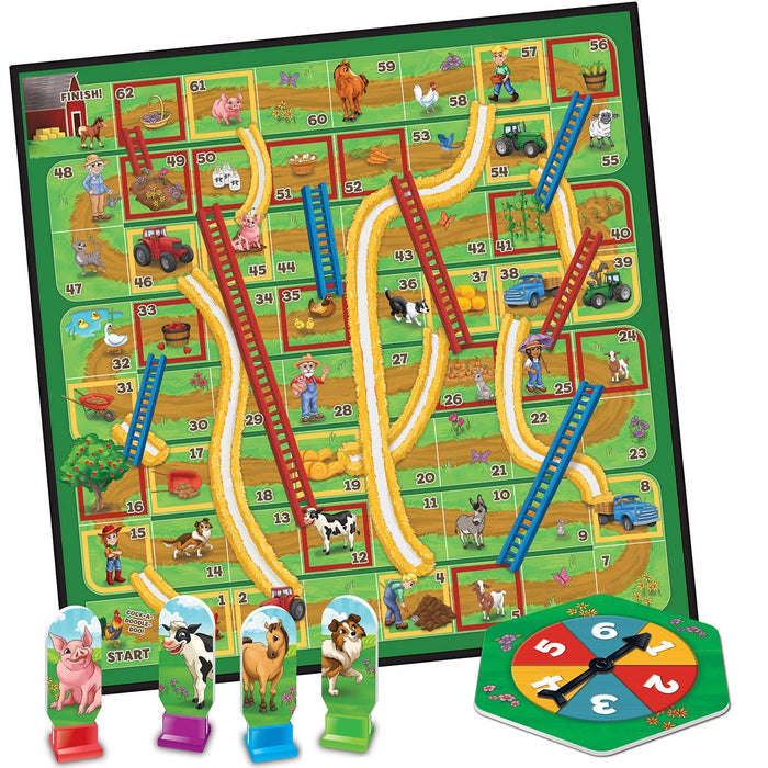 Old MacDonald's Farm - Slides & Ladders Board Game - for just $16.99! 