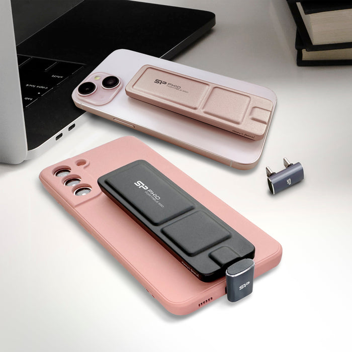 Silicon Power PX10 256GB-4TB  USB-C 3.2 Gen 2 External Portable Solid State Drive, USB C to USB C Dongle included, for iPhone 15 Pro/Pro Max, PS5 and Xbox Series X [Black] - for just $69.97! 