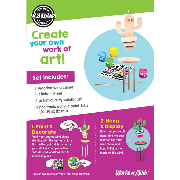 Cactus Wind Chime Wood Craft & Paint Kit - for just $7.99! 
