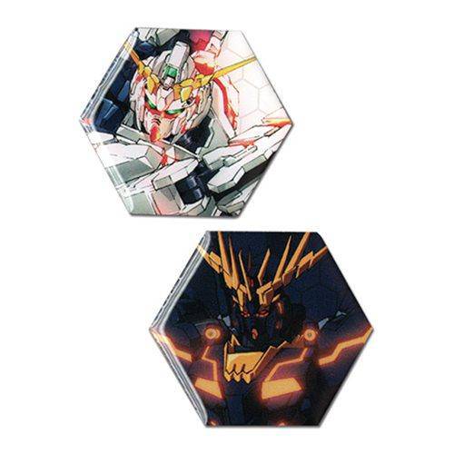 Gundam UC Unicorn Gundam and Banshee Pin Set - for just $7.49! 