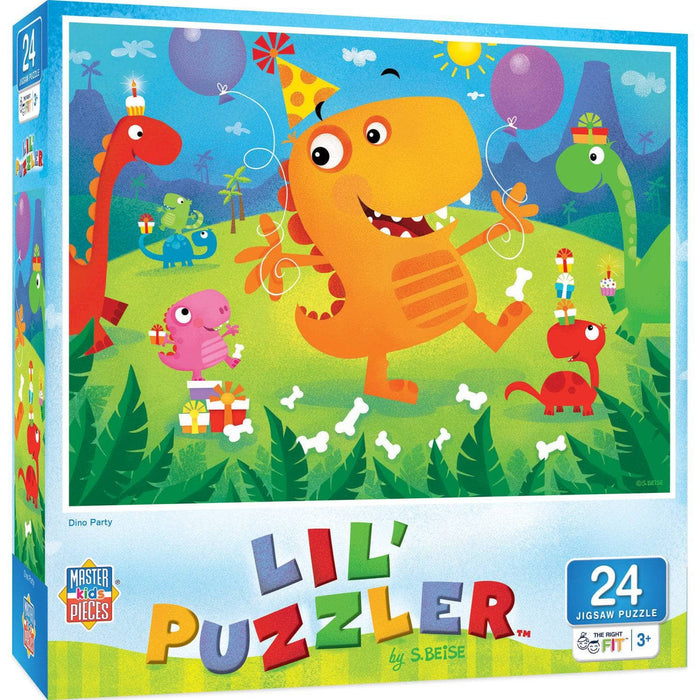 Lil Puzzler - Dino Party 24 Piece Jigsaw Puzzle - for just $9.99! 