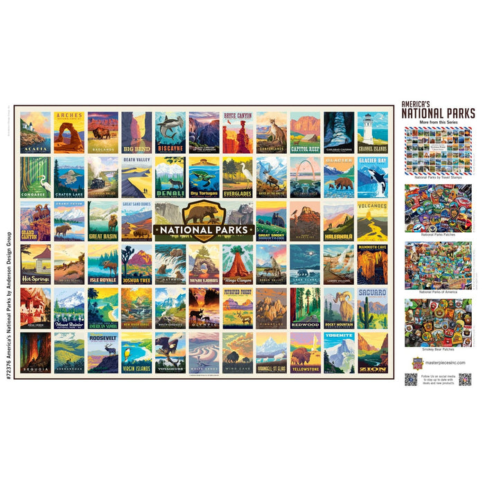 National Parks - Vintage Collage Poster Art 1000 Piece Jigsaw Puzzle - for just $16.99! 