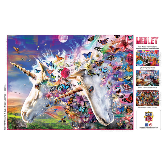 Medley - Unicorns & Butterflies 300 Piece EZ Grip Jigsaw Puzzle - Just $14.99! Shop now at Retro Gaming of Denver