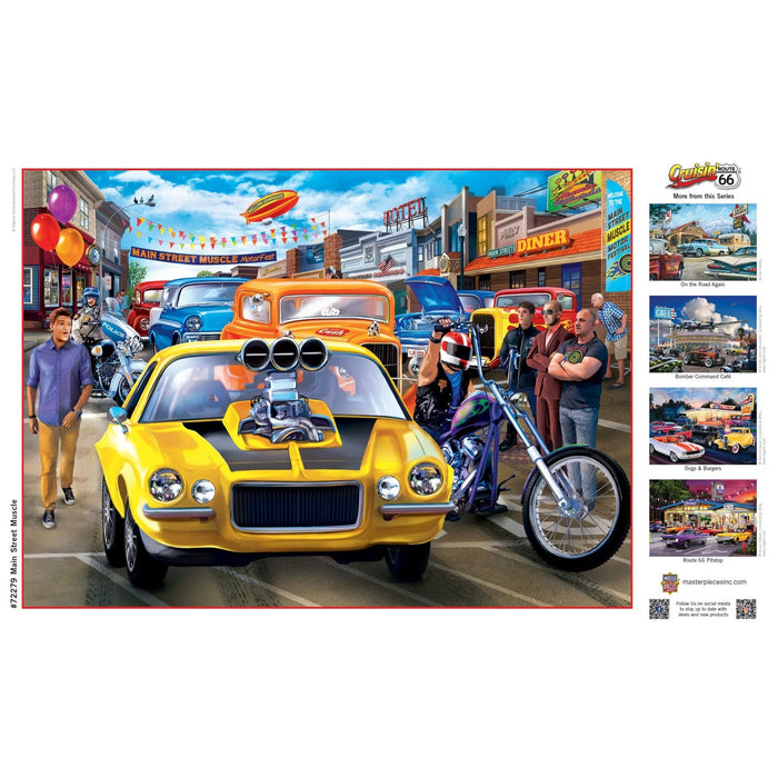 Cruisin' Route 66 - Main Street Muscle 1000 Piece Jigsaw Puzzle - for just $16.99! 