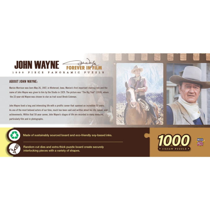 John Wayne Collection - Forever in Film 1000 Piece Panoramic Jigsaw Puzzle - for just $19.99! 