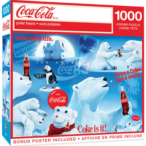 Coca-Cola Polar Bears 1000 Piece Jigsaw Puzzle - Just $16.99! Shop now at Retro Gaming of Denver