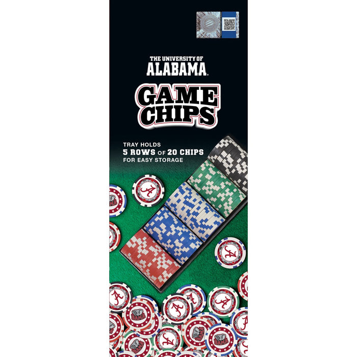 Alabama Crimson Tide 100 Piece Poker Chips - Just $29.99! Shop now at Retro Gaming of Denver