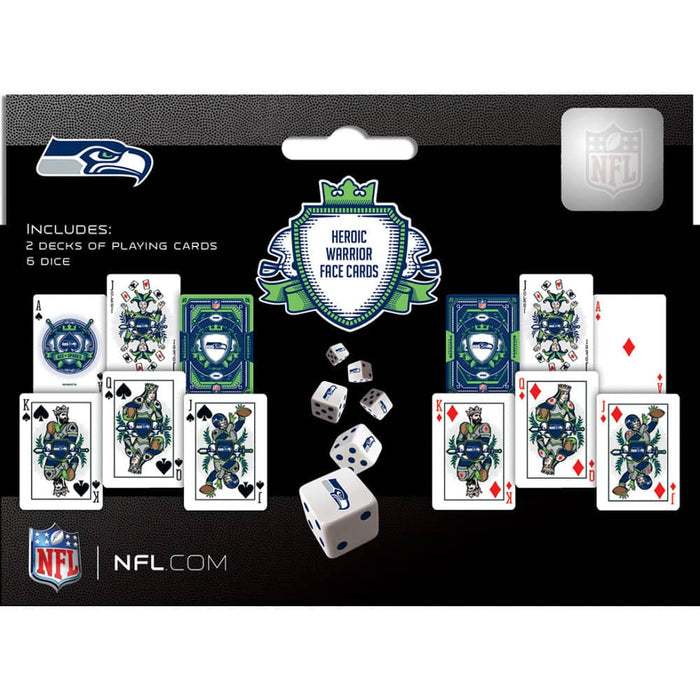 Seattle Seahawks - 2-Pack Playing Cards & Dice Set - for just $19.99! 