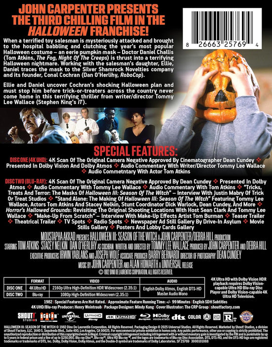 Halloween III: Season of the Witch (1982) Limited Edition Steelbook [4K Ultra HD + Blu-ray] - for just $59.99! 