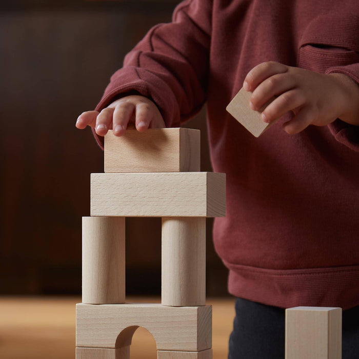 Basic Building Blocks 102 Piece Extra Large Wooden Starter Set - Premium Architectural Blocks - Just $129.99! Shop now at Retro Gaming of Denver