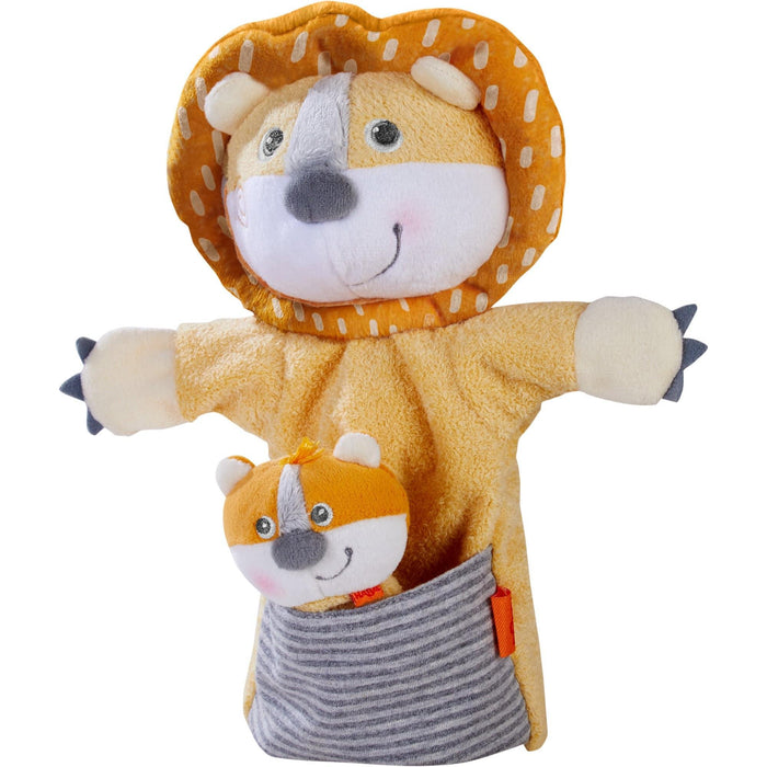 Glove Puppet Lion With Baby Cub Finger Puppet - Premium Glove Puppets - Just $24.99! Shop now at Retro Gaming of Denver