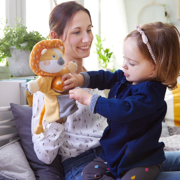 Glove Puppet Lion With Baby Cub Finger Puppet - Premium Glove Puppets - Just $24.99! Shop now at Retro Gaming of Denver