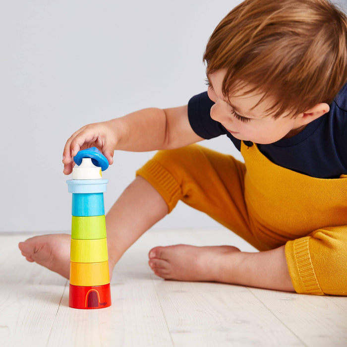 Lighthouse Wooden Rainbow Stacker - Just $29.99! Shop now at Retro Gaming of Denver